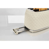 George Home Cream Textured 2-Slice Toaster
