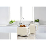 George Home Cream Textured 2-Slice Toaster