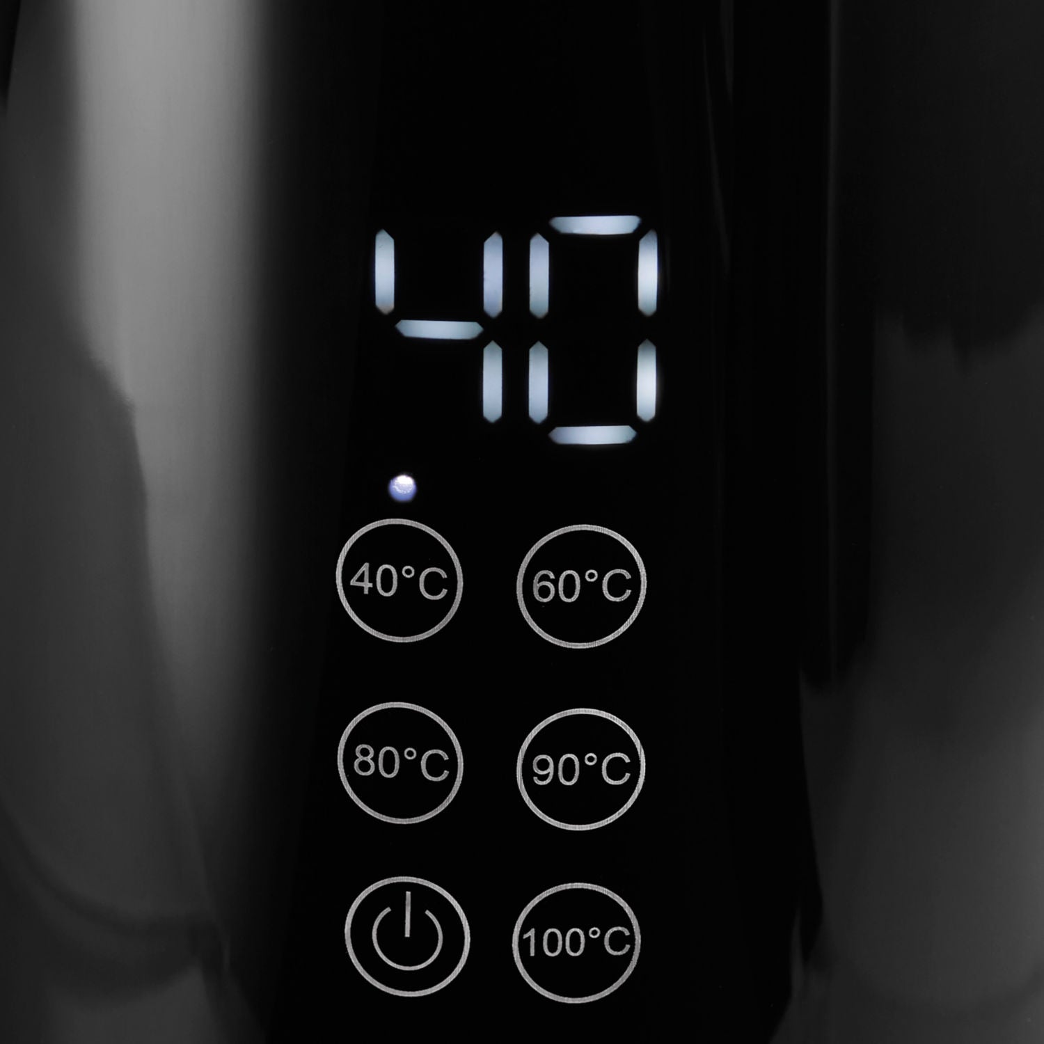 George Home 1.5L digital kettle black finish, UK version