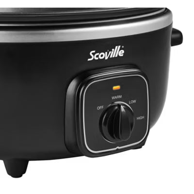 Appareil de cuisine Scoville Black Slow Cooker 3,5L en acier inoxydable