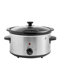 George Home 3L Slow Cooker - Stainless Steel GOODS ASDA   