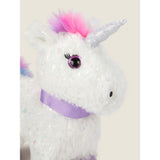 Hapello pink and white walking unicorn 25cm, imported from the UK