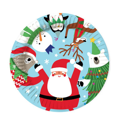 George Home Christmas character plates 12 pack - British product