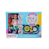 Hapello Baby Combo Set toy with stroller and crib (British brand)