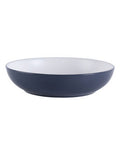 Stoneware pasta bowl blue two tone - British product