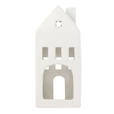 George Home Keramik-Teelichthalter in Hausform, weiß, britische Version