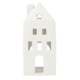 George Home Keramik-Teelichthalter in Hausform, weiß, britische Version