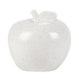 George Home white speckled ceramic apple ornament (British brand)