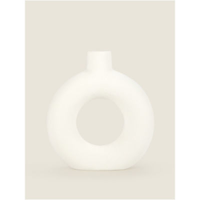 George Home white ceramic donut vase, imported from the UK
