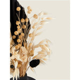 George Home dried floral arrangement black vase 30cm - British product
