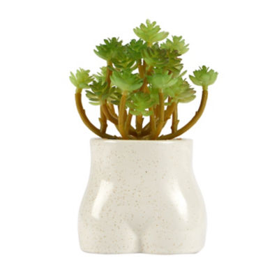 George Home faux plant in cream ceramic pot - British product
