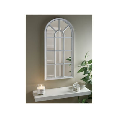 George Home white window arched mirror 70cm (British brand)