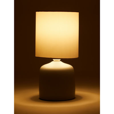 George Home grey ceramic table lamp 13x13x26cm - British product