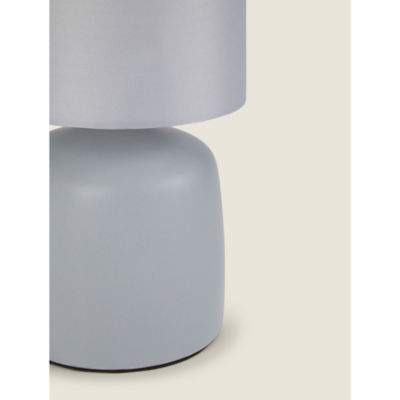 George Home grey ceramic table lamp 13x13x26cm - British product