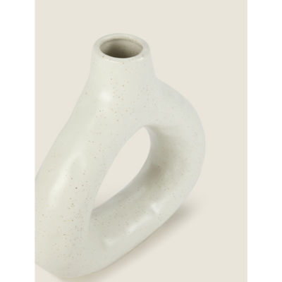 George Home white speckled ceramic vase, UK version