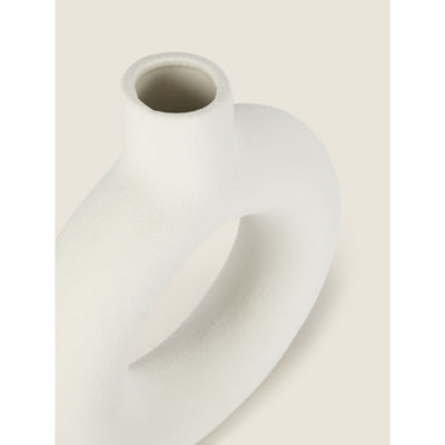 George Home large white donut vase, imported from the UK