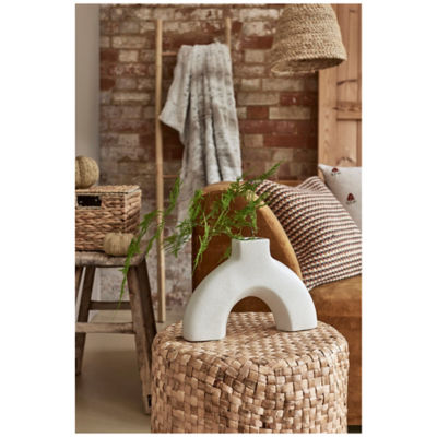 George Home white arch speckled ceramic vase, UK version