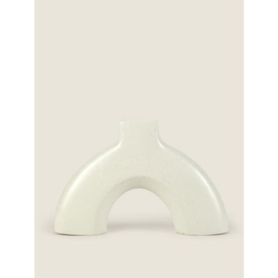 George Home white arch speckled ceramic vase, UK version