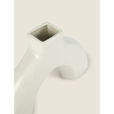 George Home white arch speckled ceramic vase, UK version
