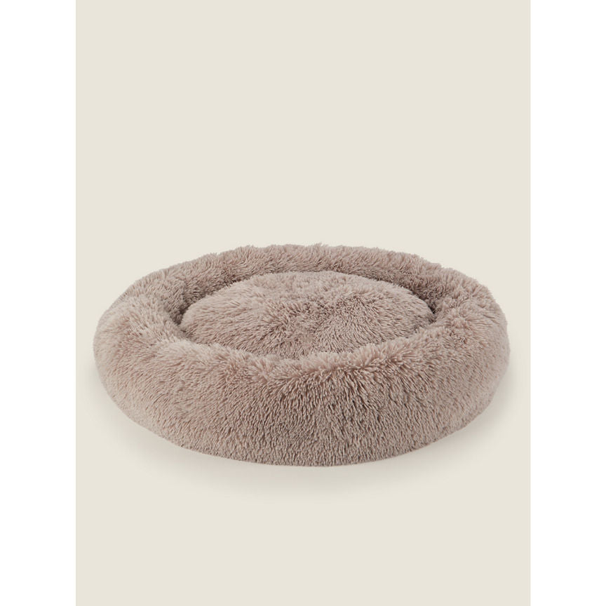 George Home Natural Large Donut Sherpa Pet Bed GOODS ASDA   