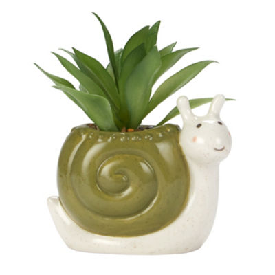 George Home faux succulent snail 13cm, imported from the UK