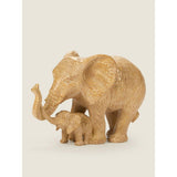 George Home Natural Wood-Effect Elephant Family GOODS ASDA   