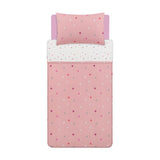 George Home pink star check single duvet set 2pk - British product