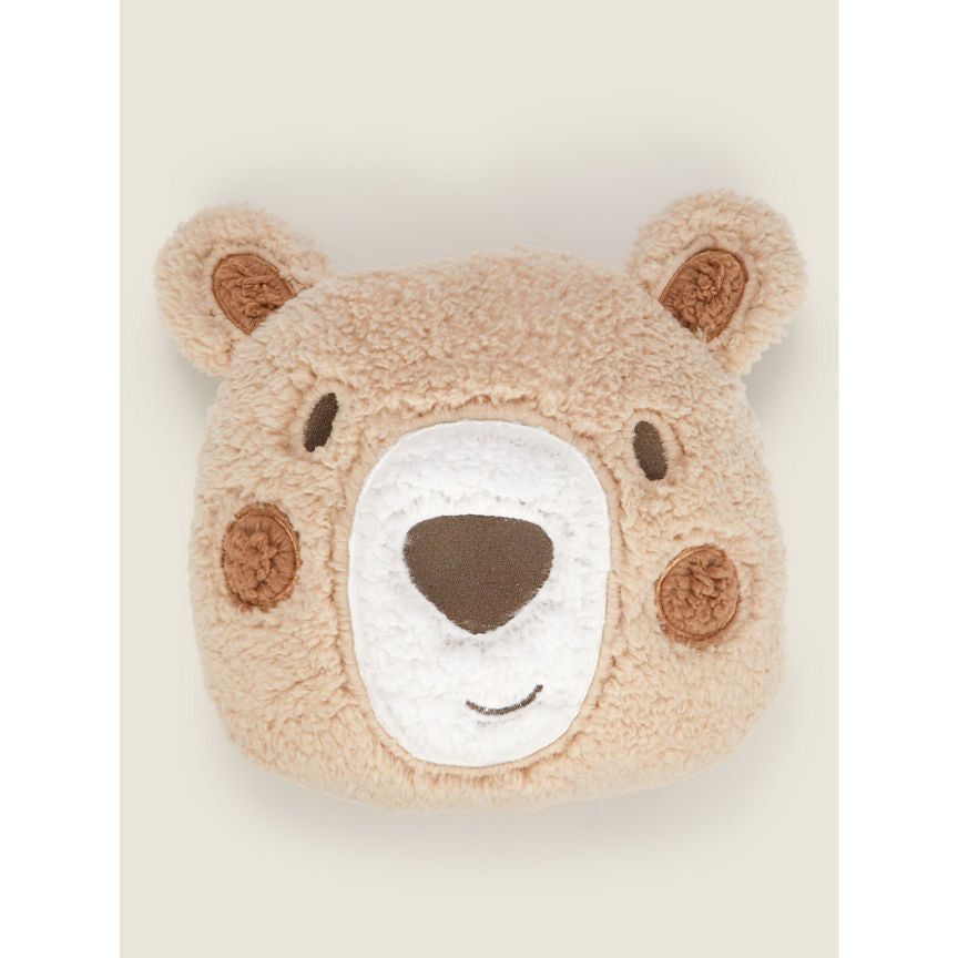 George Home Natural Bear 3D Cushion GOODS ASDA   