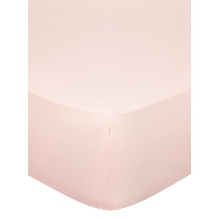 George Home Pink Plain Fitted Sheet - Double