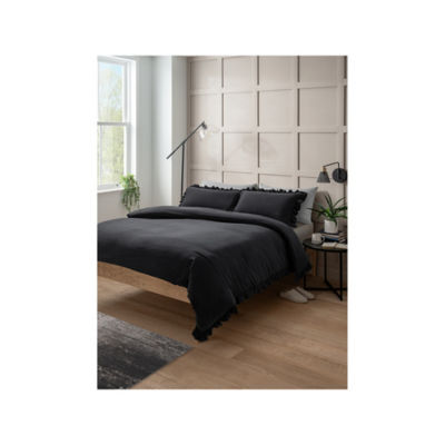 ASDA George Home Ruffle Edge Embellished Duvet Set Super King- Buy online at McGrocer