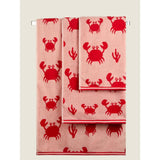 George Home large crab bath sheet pink 100% cotton (British brand)