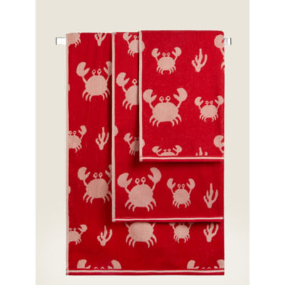 George Home large crab bath sheet pink 100% cotton (British brand)