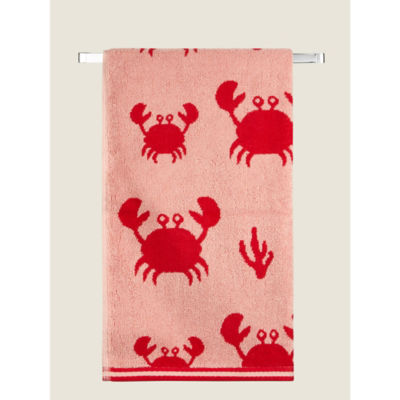 George Home large crab bath sheet pink 100% cotton (British brand)