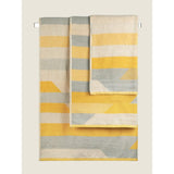 George Home grey yellow stripe bath sheet (British brand)