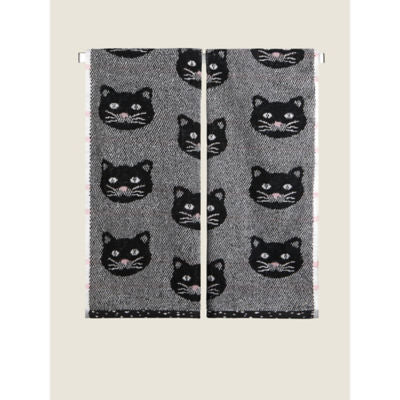 George Home black cat guest towel set of 2, UK version
