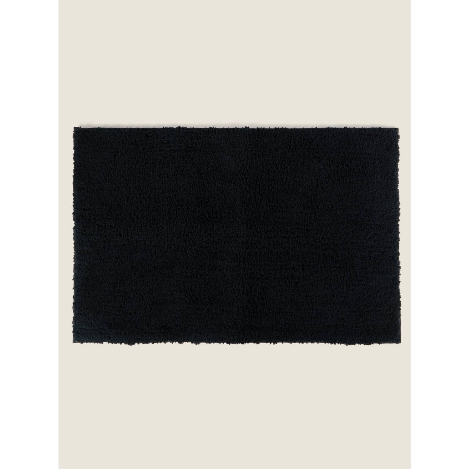 George Home black super soft bath mat with slip-resistant backing, UK version