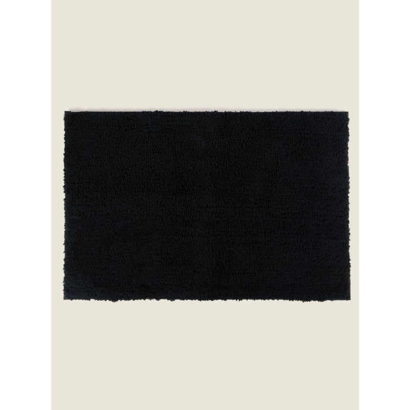 George Home black super soft bath mat with slip-resistant backing, UK version