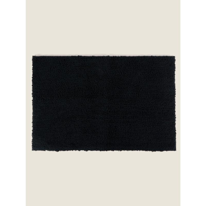 George Home black super soft bath mat with slip-resistant backing, UK version