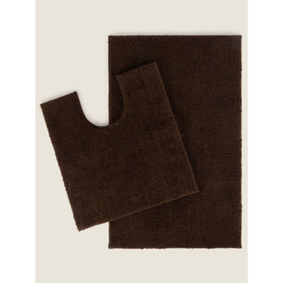 George Home super soft pedestal mat in brown, UK version