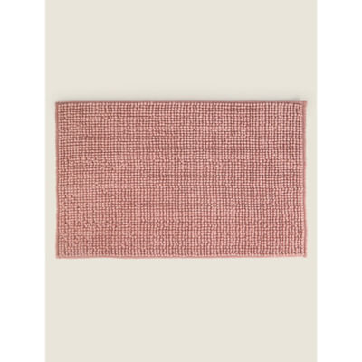 George Home chenille bath mat silver pink 50x80cm - British product