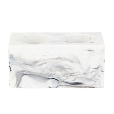 George Home white marble effect toothbrush holder, UK version