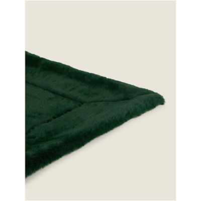 George Home plain faux fur throw 130x170cm (British brand)