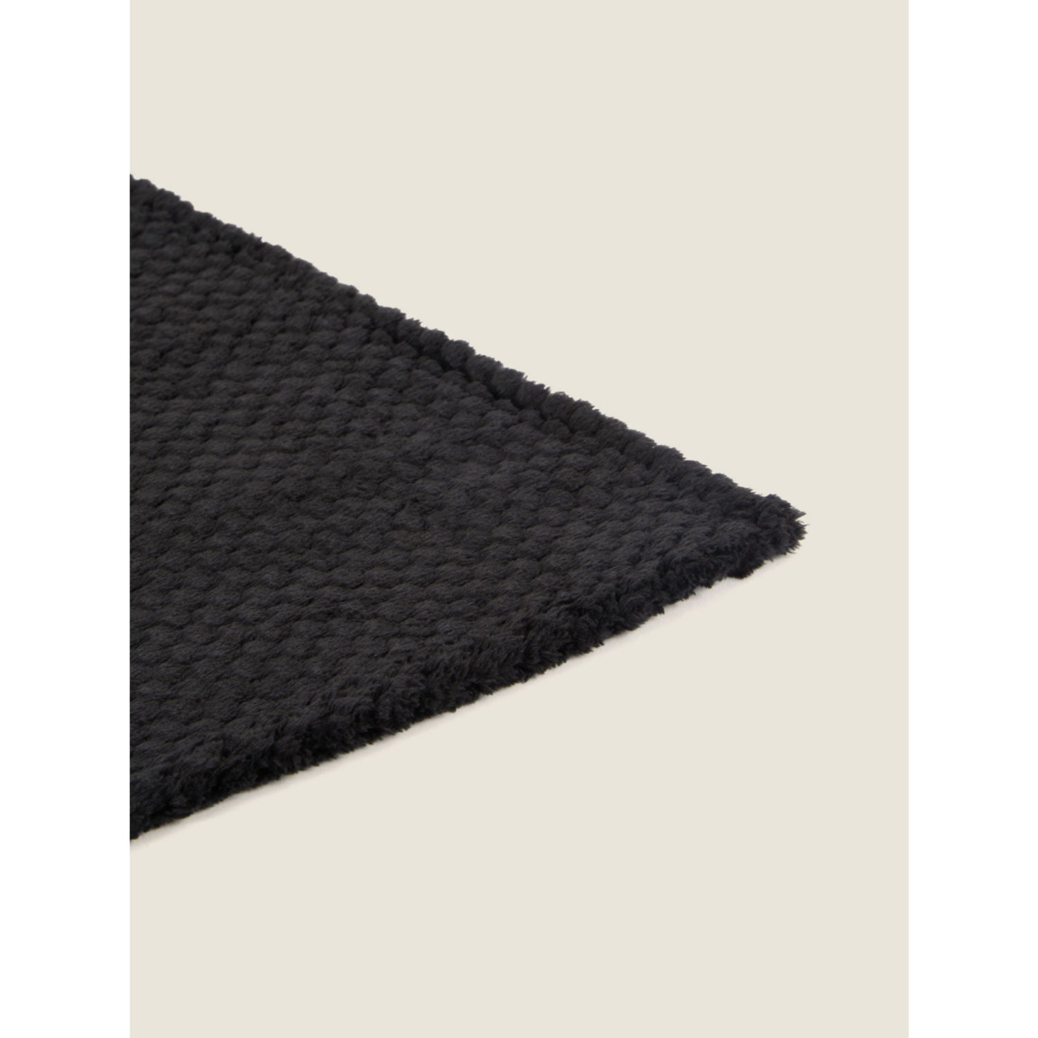 George Home black waffle throw 120 x 150cm, UK version