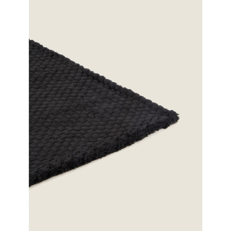 George Home black waffle throw 120 x 150cm, UK version