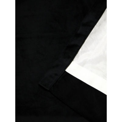George Home black velvet eyelet curtains - British product