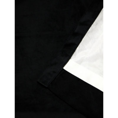 George Home black velvet eyelet curtains - British product