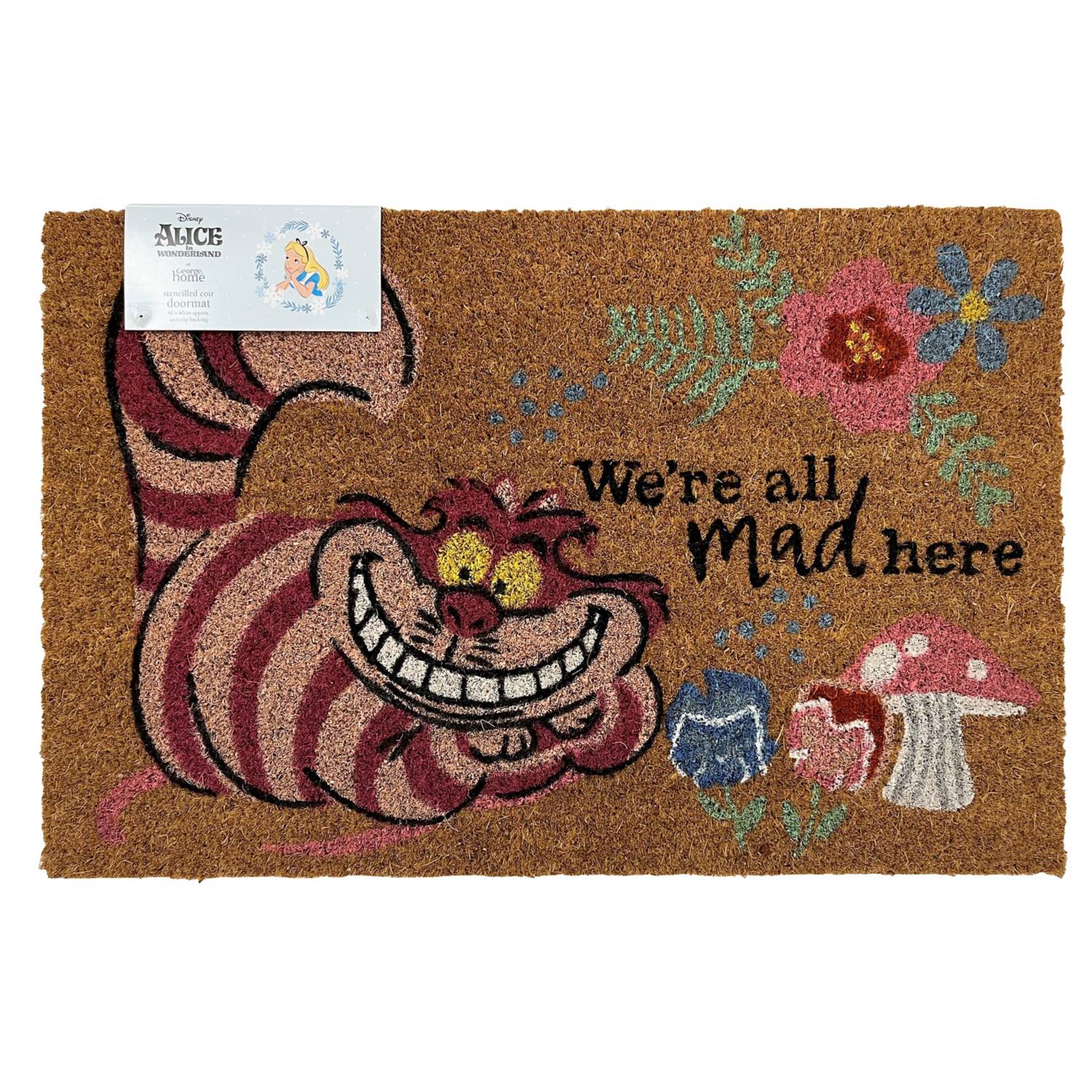 George Home Alice in Wonderland doormat 40x60cm - British product