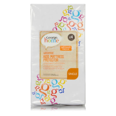 George Home kids waterproof mattress protector single, UK version