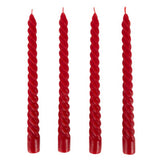 Red twisted dinner candles 4-pack, UK version