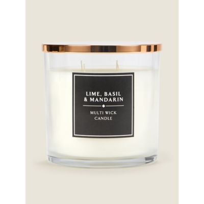 ASDA George Home Lime, Basil & Mandarin XL Multiwick Candle- Buy online at McGrocer